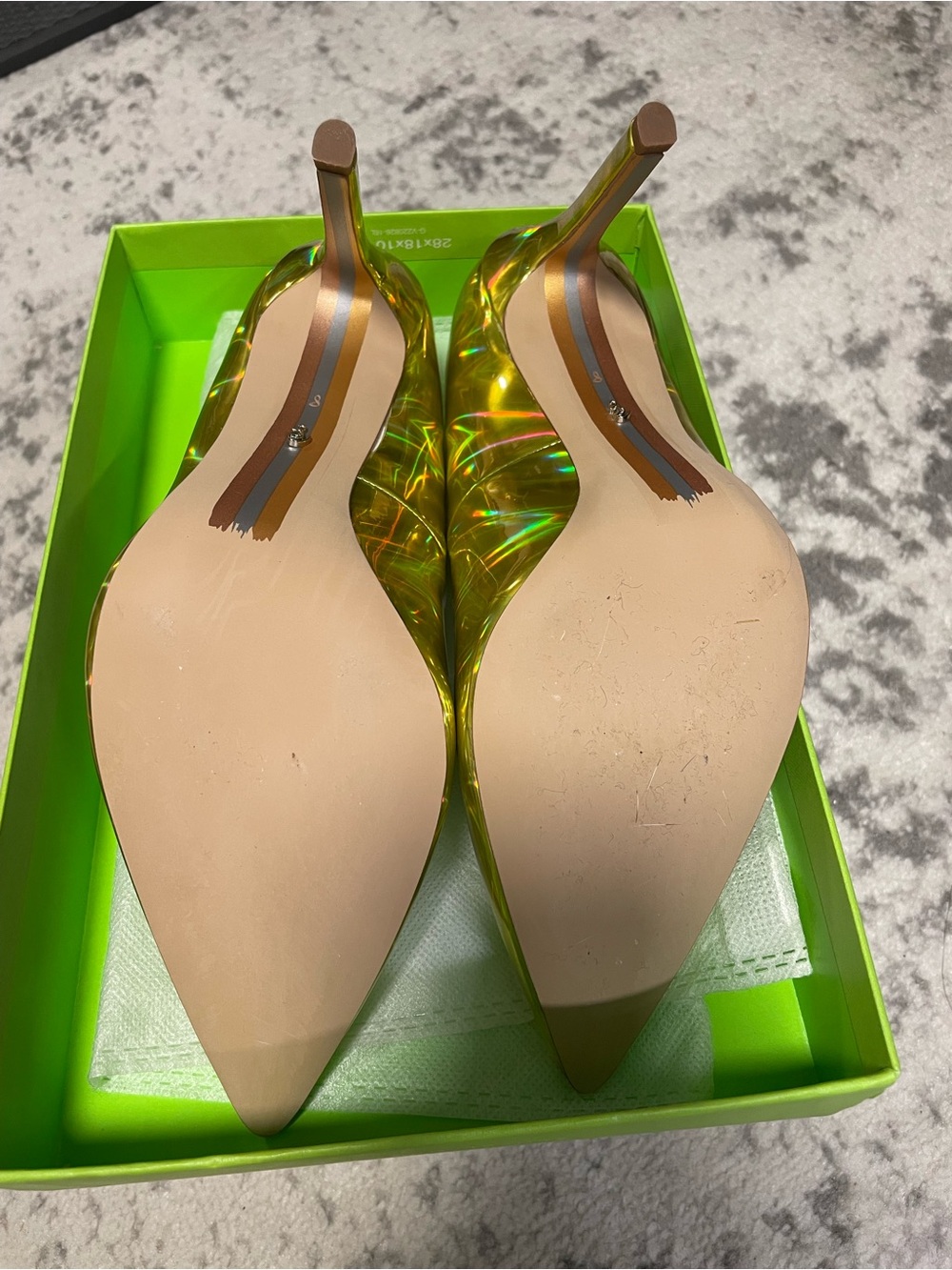 NIB Sam Edelman Hazel Pointed Toe Pump in Mimosa Metallic Gold – Size 8M - Picture 5 of 8